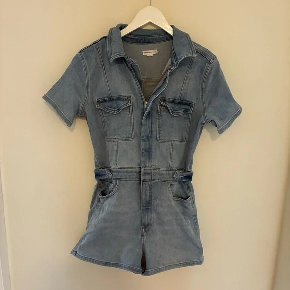 Good American denim romper V - Picture 2 of 4